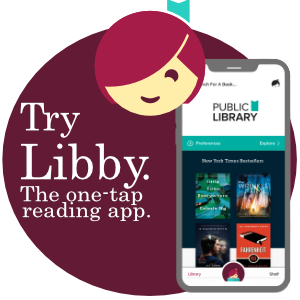Libby Icon with text "The one tap reading app"